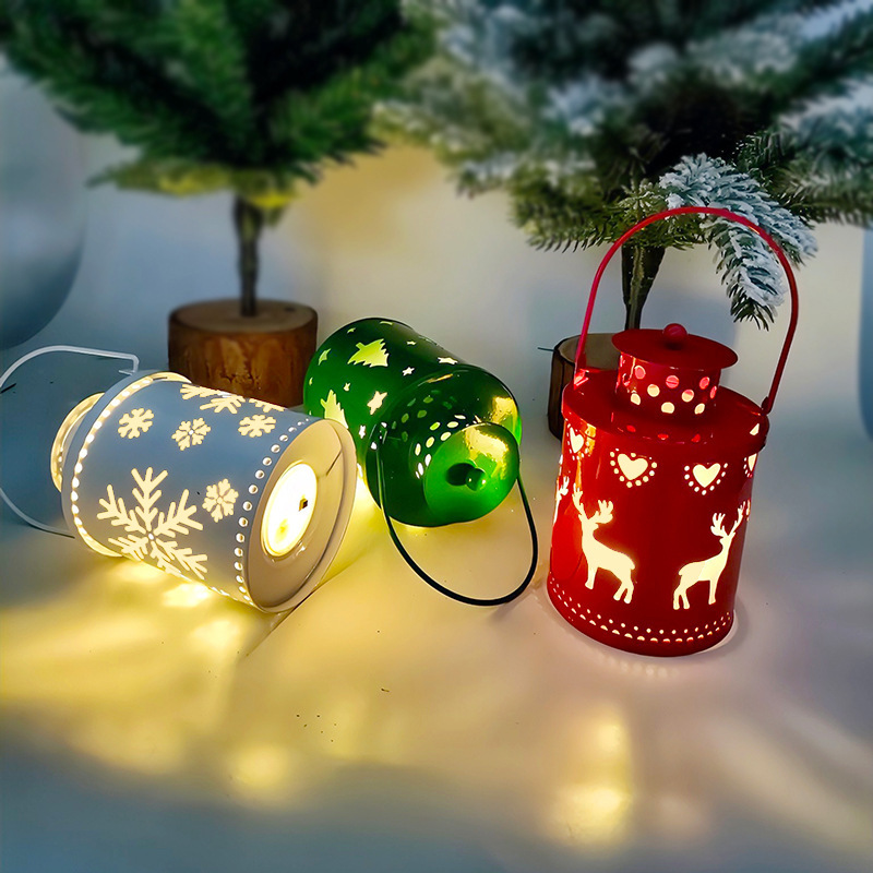 Christmas Candle Lights LED Small Lanterns Wind Lights Electronic Candles Nordic Style Creative Holiday Decoration Decorations - Image 2