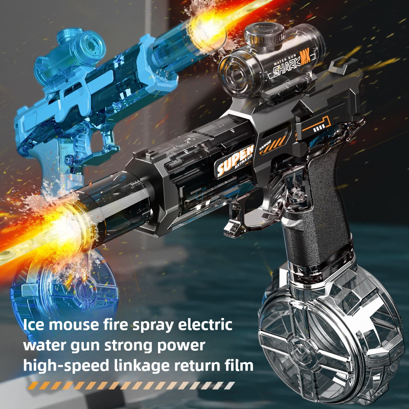 LED Lights Electric Water Guns Children Simulated Shooting Recoil Powerful Automatic Water Spray Gun Kids Summer Outdoor Toys - Image 4