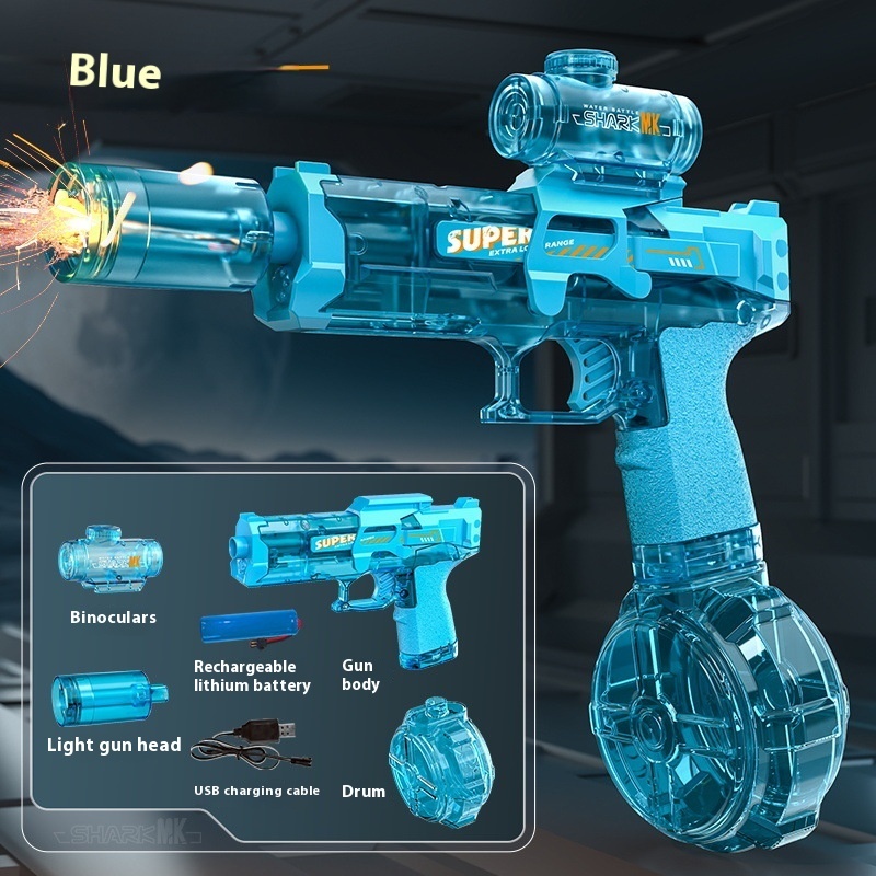 LED Lights Electric Water Guns Children Simulated Shooting Recoil Powerful Automatic Water Spray Gun Kids Summer Outdoor Toys - Image 7