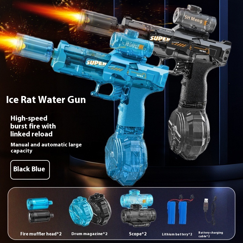 LED Lights Electric Water Guns Children Simulated Shooting Recoil Powerful Automatic Water Spray Gun Kids Summer Outdoor Toys - Image 9