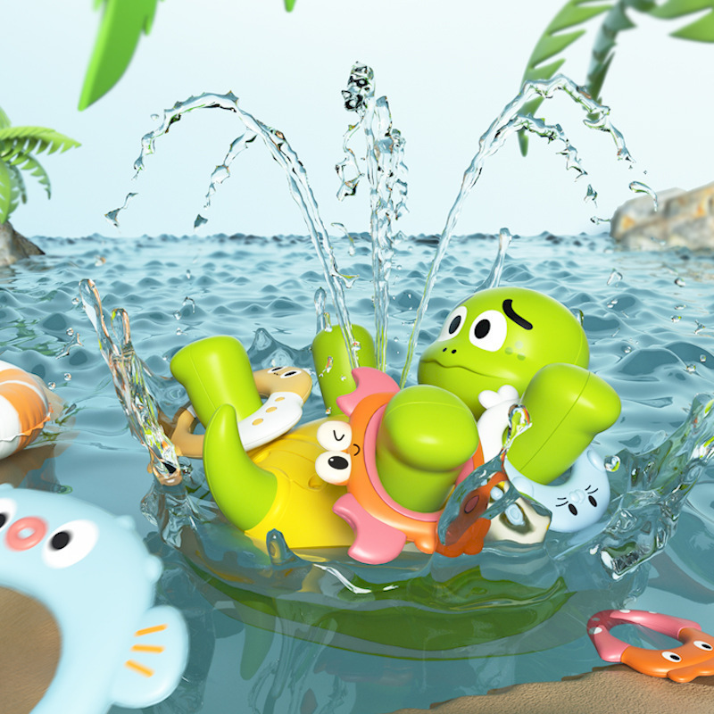Electric Water Spray Rotating Turtle Water Toy - Image 3